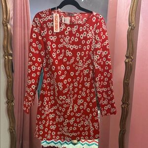 Ciao Lucia Floral Long Sleeve Dress small
